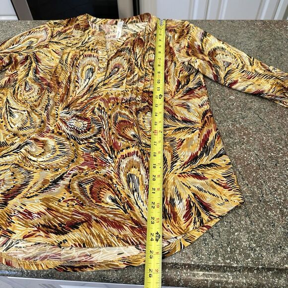 NY Collection Women's Roll Tab Sleeve‎ Tunic Top Small  V Neck pocket Floral Y2K - Picture 11 of 11